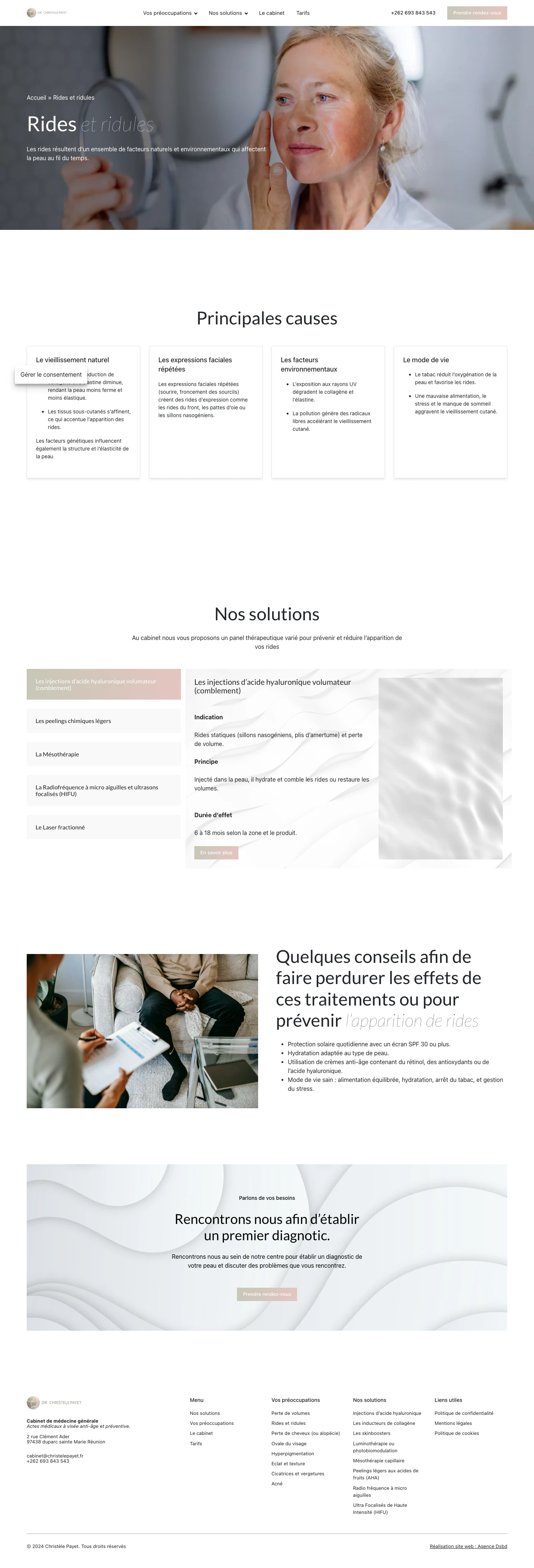 Page Rides et ridules : section Nos solutions