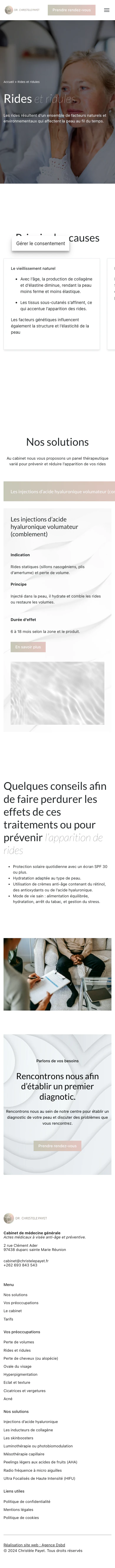 Page Rides et ridules sur mobile