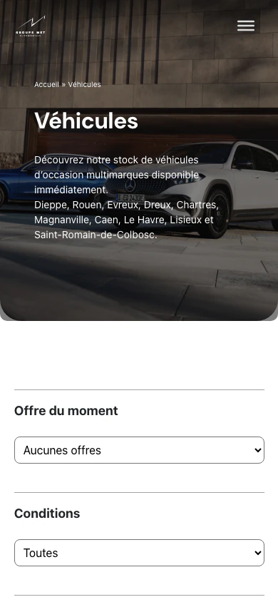 Catalogue du Groupe MET sur mobile
