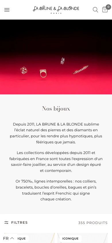 Collection Nos bijoux sur mobile