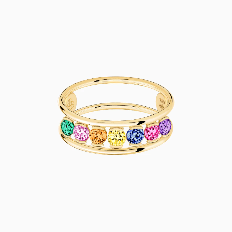 Bague complète avec sept pierres