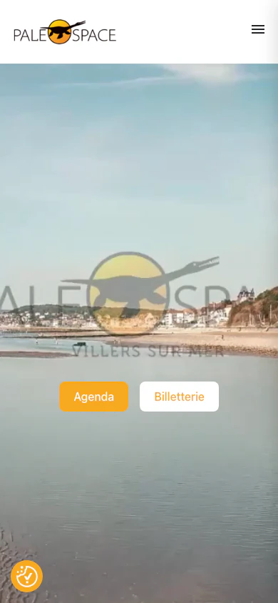 Accueil du Paléospace sur mobile