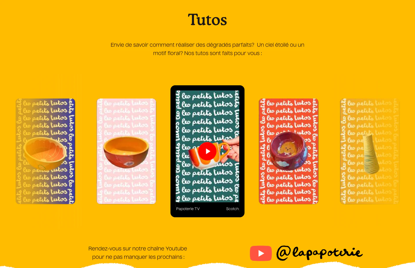 Bloc Tutos de la page Inspiration